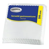 Folia, papier śniadaniowy, serwetki - Grosik serwetki gastronomiczne 17x17 200 sztuk ząbki - miniaturka - grafika 1