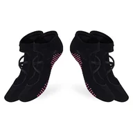 Skarpetki dla dzieci - PRS Damskie antypoślizgowe skarpetki do jogi, wydajne, oddychające, zapobiegające pęcherzom, idealne do pilatesu, baru, tańca klasycznego, maty do ćwiczeń w domu, 2 pary - miniaturka - grafika 1