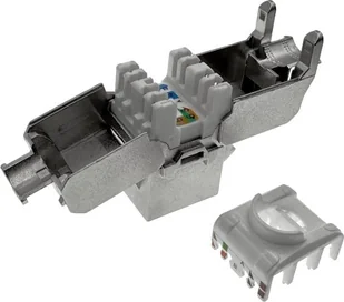 Q-LANTEC Gniazdo keystone, RJ45, beznarzędziowe, ekranowane, kat. 6A - Gniazdka elektryczne - miniaturka - grafika 1