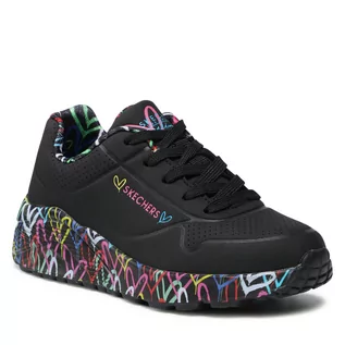 Buty dla dziewczynek - Sneakersy Skechers Lovely Luv 314976L/BKMT Black/Multi - grafika 1