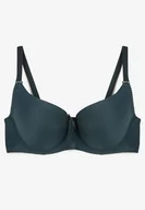 Biustonosze - Ciemnozielony Biustonosz Typu Full Cup z Usztywnionymi Miseczkami Elasyn - miniaturka - grafika 1