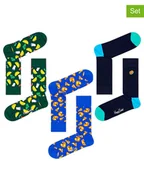 Skarpetki męskie - Happy Socks Skarpety (3 pary) w kolorze zielono-czarno-niebieskim - miniaturka - grafika 1