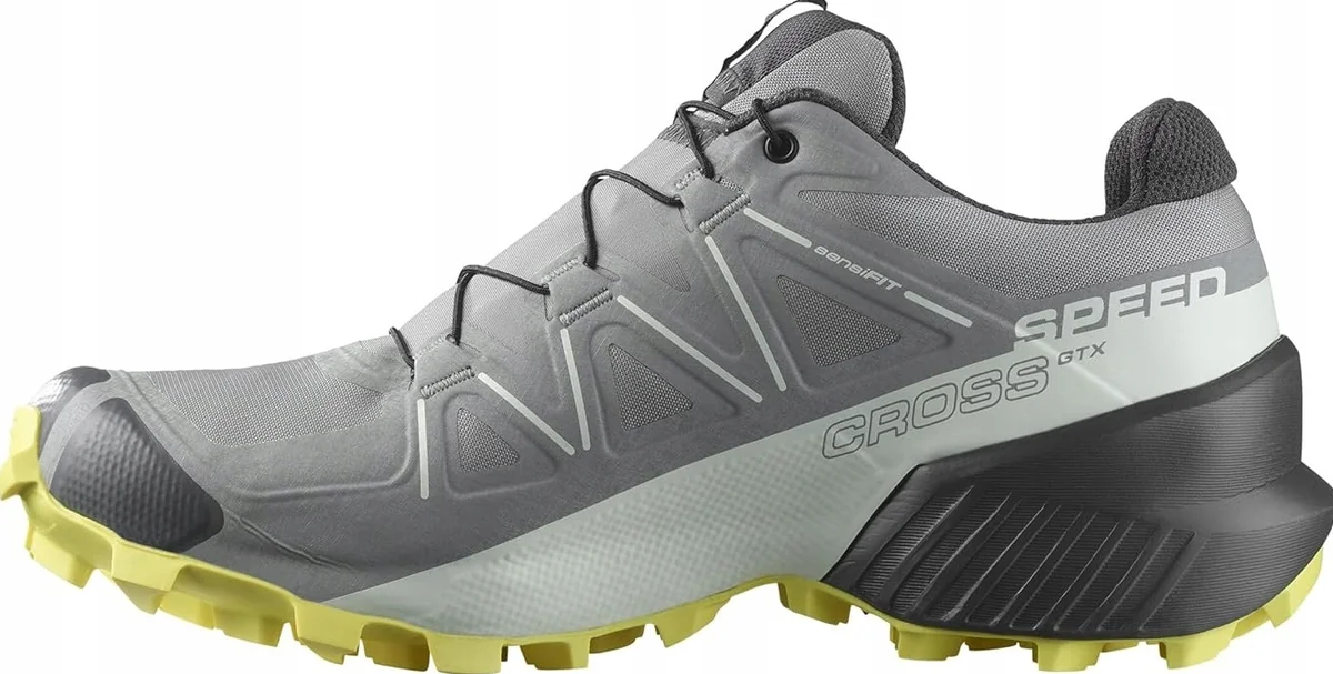 SALOMON SPORTOWE SZARE BUTY Z ŻÓŁTĄ PODESZWĄ ORTOPEDYCZNE 40 2/3 1U2A
