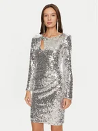 Sukienki - Rinascimento Sukienka koktajlowa CFC0019792002 Srebrny Slim Fit - miniaturka - grafika 1