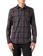 Koszule męskie - Seidensticker Męska koszula slim fit z długim rękawem, granatowy, 39 - miniaturka - grafika 1