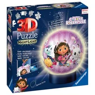 Puzzle - Ravensburger, puzzle 3D, Kula świecąca w ciemności Koci Domek Gabi, 72 el. - miniaturka - grafika 1