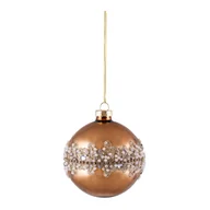 Bombki - Bombka szklana złota 8 cm - miniaturka - grafika 1