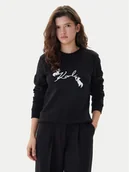 Bluzy damskie - KARL LAGERFELD Bluza B1W20031 Czarny Regular Fit - miniaturka - grafika 1
