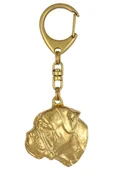 Breloki - Bullmastiff, Bulmastif - pozłocony brelok do kluczy z psem, ozdoba torebki, luksusowy dodatek marki Art-Dog - miniaturka - grafika 1