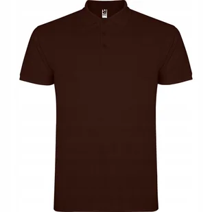 Koszulka POLO Męska Bawełna PIQUE Roly STAR 6638 BRĄZ CHOCOLATE 2XL - Koszulki męskie - miniaturka - grafika 1