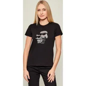 Koszulki i topy damskie - Karl Lagerfeld T-shirt IKON RS DUO | Regular Fit - miniaturka - grafika 1