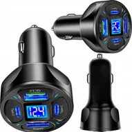 Ładowarki samochodowe - Ładowarka Slayo SZYBKA MOCNA ŁADOWARKA SAMOCHODOWA 2xUSB-C 2xUSB-A 66W 3.1A QC 3.0 FAST - miniaturka - grafika 1