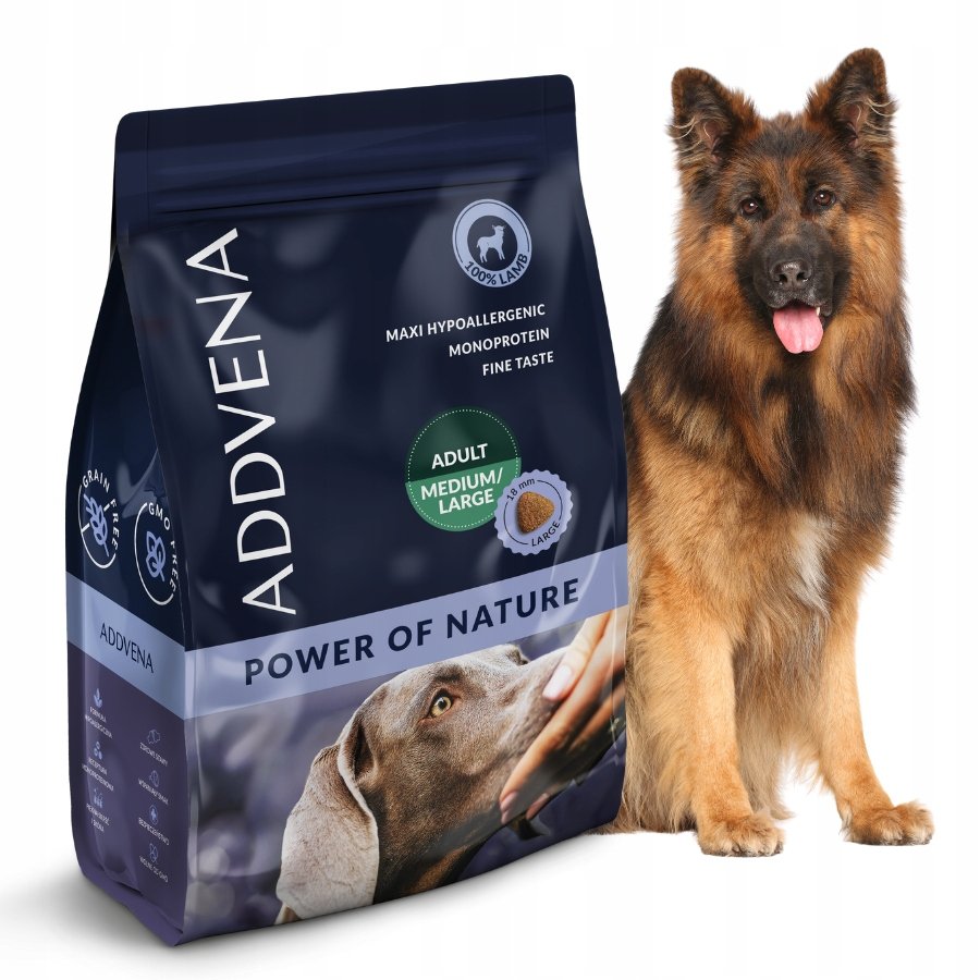 ADDVENA Power of Nature Adult medium&large 2,5 kg jagnięcina dla psów ras średnich i dużych