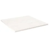 Meble modułowe i akcesoria - vidaXL Blat stołu, biały, 80x80x2,5cm, lite drewno sosnowe, kwadratowy - miniaturka - grafika 1