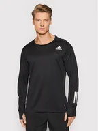 Koszulki sportowe męskie - Adidas Koszulka techniczna Own The Run GJ9977 Czarny Regular Fit - miniaturka - grafika 1