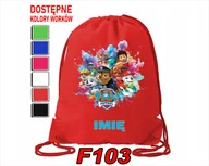 Torby szkolne - WOREK SZKOLNY NA WF SPORTOWY STICZ SONIC PSI PATROL KUBUŚ BOOBA-IMIĘ - miniaturka - grafika 1