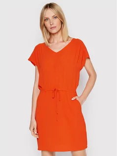 Sukienki - Vero Moda Sukienka codzienna Sallini 10266793 Pomarańczowy Regular Fit - grafika 1