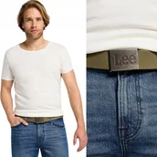 Paski - Lee WEBBING BELT Mercantile ZIELONY PASEK PEŁNA KLAMRA Z LOGO Rozm. 95 cm - miniaturka - grafika 1