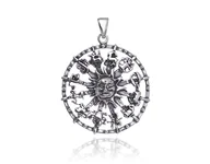 Wisiorki - Srebrny Wisiorek Słońce Znaki Zodiaku Srebro 925 - miniaturka - grafika 1