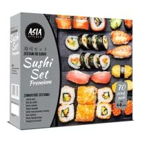 Sushi Asia Kitchen Set Silver Premium, zestaw do dla 4-6 osób - Asia Kitchen 2974-uniw - Zestawy do sushi - miniaturka - grafika 1