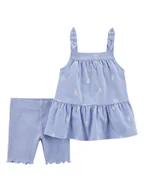 Kaftaniki dla niemowląt - carter's 2-częściowy zestaw w kolorze niebieskim - miniaturka - grafika 1