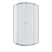 Kabiny prysznicowe - Kabina prysznicowa NAMELESS Durasan 90x90 chrom półokrągła wysoka 1szt. - miniaturka - grafika 1