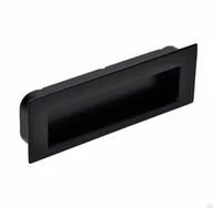 Zawiasy, okucia i inne akcesoria - Uchwyt meblowy wpuszczany 2382 Metalowy Czarny Mat - miniaturka - grafika 1