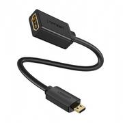 Adaptery i przejściówki - Ugreen Ugreen kabel przewód przejściówka adapter HDMI - micro HDMI 19 pin 20cm czarny (20134) 20134-ugreen - miniaturka - grafika 1