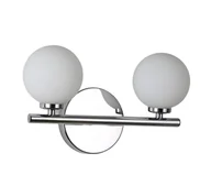 Lampy ścienne - MARSIADA W2 kinkiet chrom z mlecznymi kulkami 2xG9 - miniaturka - grafika 1