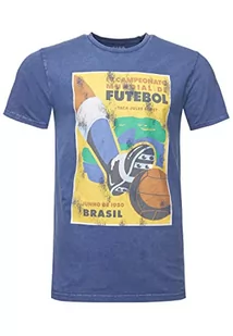 Recovered Męski T-shirt FIFA World Cup 1950 - koszulka w kolorze niebieskim w rozmiarze S - XXL, niebieski, S - Koszulki męskie - miniaturka - grafika 1