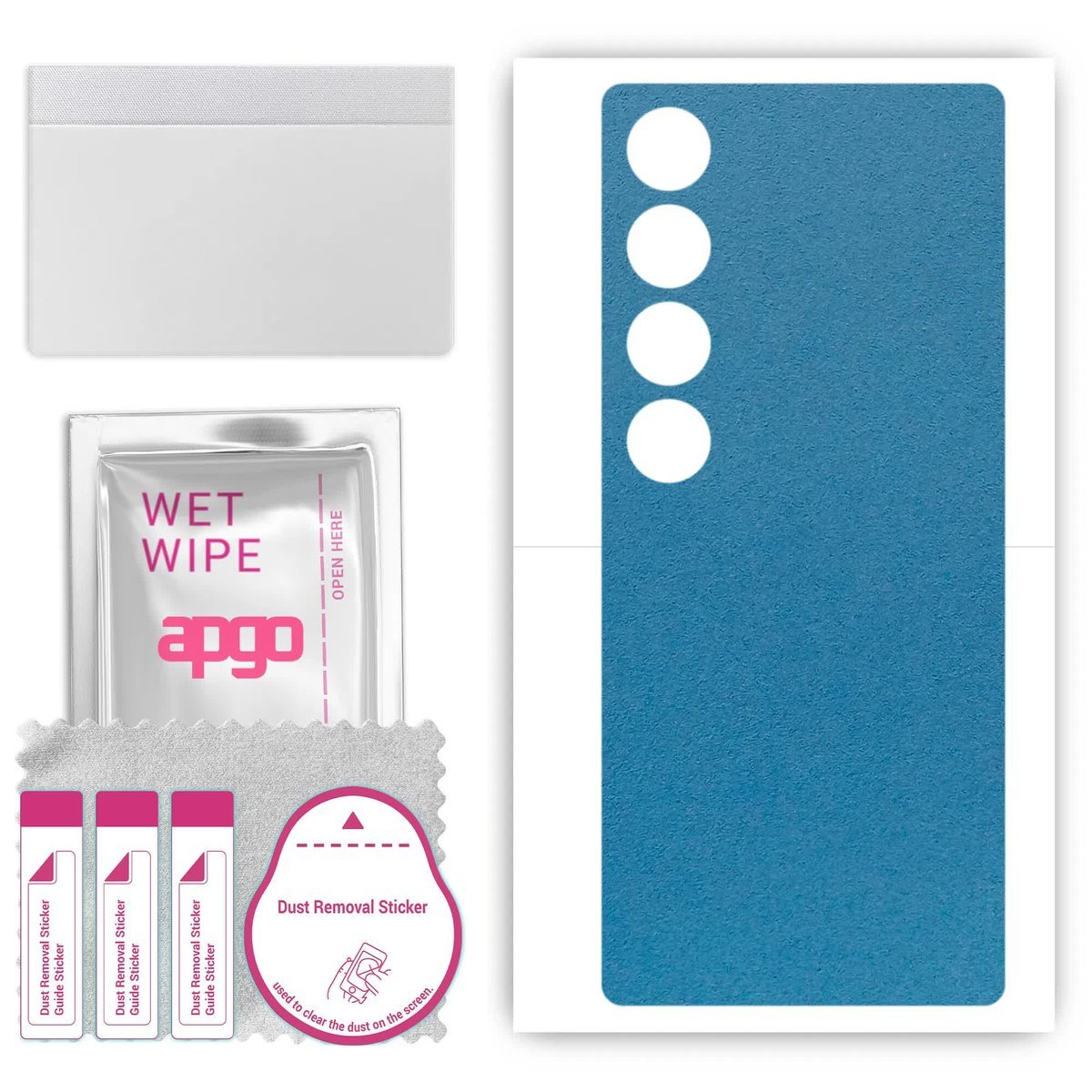 Folia naklejka skórka strukturalna na TYŁ Zamsz do Meizu 21 Pro - Zamsz Niebieski - apgo SKINS