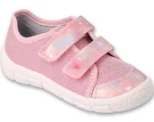 Buty dla dziewczynek - Trampki dziecięce Befado 908P001 kapcie dziewczęce na rzepy różowe-21 - miniaturka - grafika 1