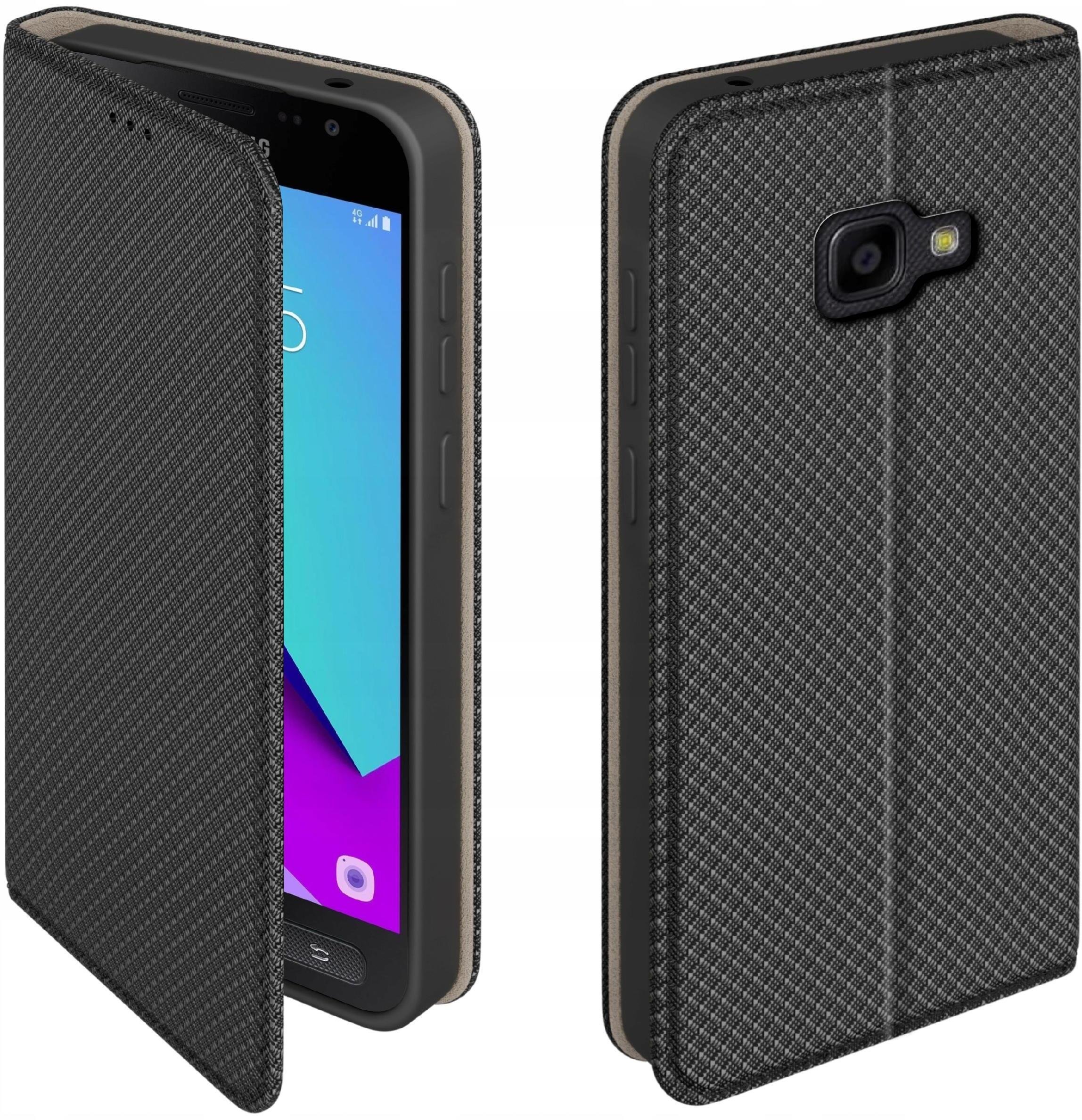 Etui z klapką do Samsung Xcover 4 4s Zamykane Czarne Futerał