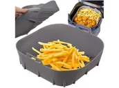 Formy do ciast - Koszyk wkład silikonowy frytkownicy beztłuszczowej air fryer forma foremka 17x17x6cm - miniaturka - grafika 1