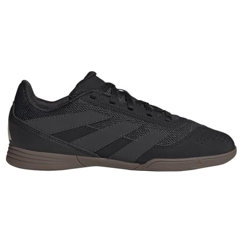 adidas Buty piłkarskie Accuracy Club Unisex Indoor Sala Shoes, Rdzeń, czarny, węglowy, złoty, spotykany, 35.5 EU