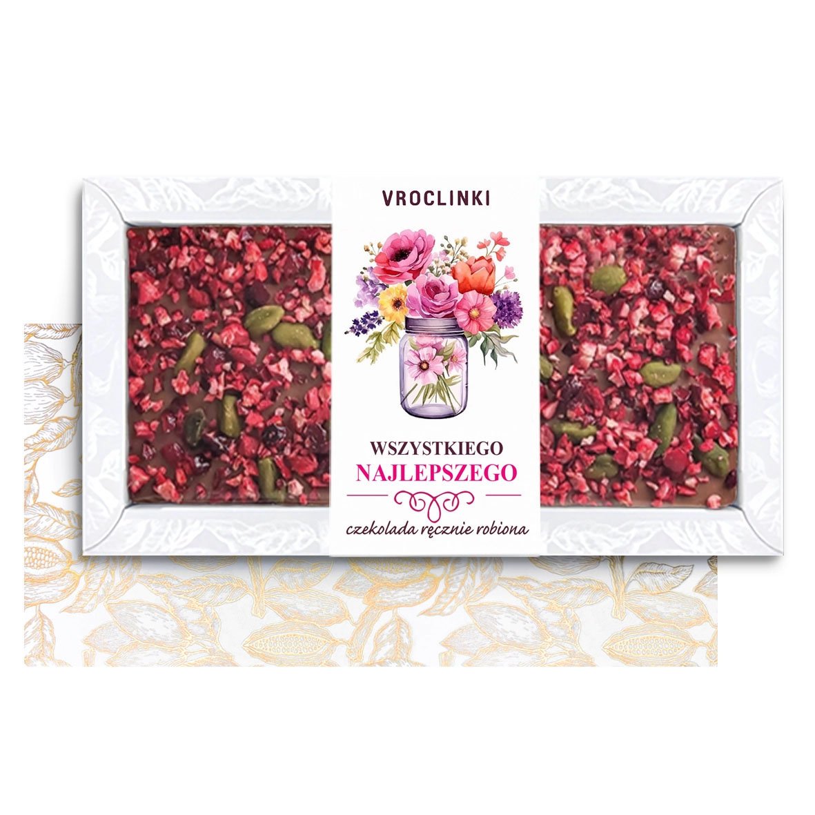 Czekolada Mleczna z Żurawiną i Pistacjami na Imieniny( 80g)