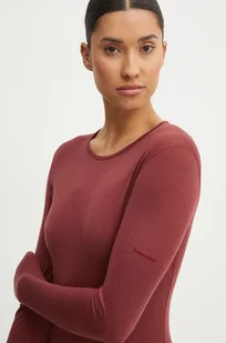 Icebreaker longsleeve funkcyjny Merino 200 Oasis kolor czerwony IB10437501C1 - Bielizna sportowa damska - miniaturka - grafika 1