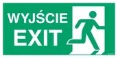 Systemy ekspozycyjne i znaki informacyjne - AC075 WYJŚCIE / EXIT PRAWOSTRONNE, TS - PŁYTA TD FOTOLUMINESCENCYJNA; (1000X500MM) - miniaturka - grafika 1