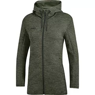 Kurtki damskie - JAKO JAKO Damska kurtka Premium Basics z kapturem, khaki melanż, 44 6829 - miniaturka - grafika 1
