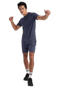 DeFacto Męskie krótkie spodnie do biegania, wygodne, krótkie spodnie sportowe dla mężczyzn, uniwersalne krótkie spodnie dla mężczyzn, wysokiej jakości spodnie męskie do uprawiania sportu, indygo, L - Spodnie męskie - miniaturka - grafika 1