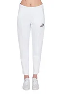 Spodnie damskie - Armani Exchange Damskie spodnie dresowe z podwójną twarzą, logo z przodu, biały, L - miniaturka - grafika 1