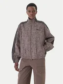 Kurtki damskie - adidas Kurtka jeansowa Firebird Aop KD2815 Brązowy Oversize - miniaturka - grafika 1