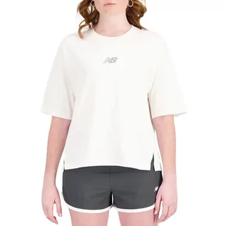 Koszulki i topy damskie - Koszulka New Balance WT31511GIE - biała - grafika 1