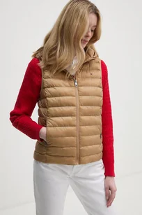 Tommy Hilfiger bezrękawnik damski kolor beżowy przejściowy - Kamizelki damskie - miniaturka - grafika 1