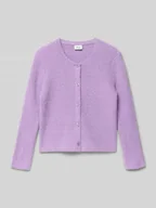 Swetry dla dziewczynek - Kurtka o kroju regular fit z prążkowanej dzianiny - miniaturka - grafika 1