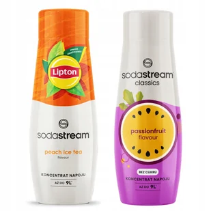 2x Syrop Sodastream Lipton Ice Tea Peach Brzoskwinia + Marakuja bez cukru - Syropy i koncentraty owocowe - miniaturka - grafika 1