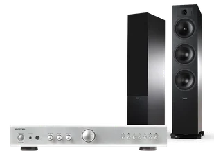 Rotel A11 MkII (srebrny) + Tesi 6 (czarny) - Zestawy stereo - miniaturka - grafika 1