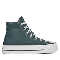 Trampki damskie - Trampki Converse Chuck Taylor All Star Lift Platform A12596C Zielony - miniaturka - grafika 1