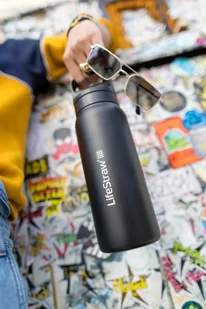 LifeStraw Go 2.0 Czarna stalowa butelka filtrująca 1L Black Steel - Butelki filtrujące - miniaturka - grafika 5