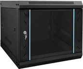 Szafy rack - vidaXL Szafa sieciowa z przechowywaniem Czarny 53 x 60 x 45 cm Stal - miniaturka - grafika 1